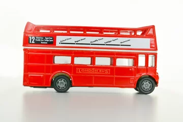 Foto op Plexiglas London Red Double Decker Bus isolated on White © adrian_ilie825