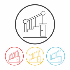 stairs line icon