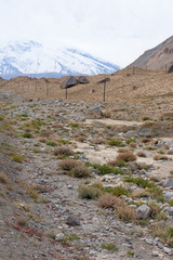 Landscape of Mountain and Lake around Muztagh Ata and Karakuli Lake, Pamir Mountains, Kasgar, Xinjiang, China