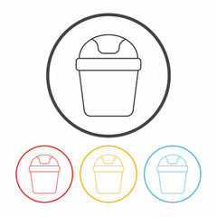 trash can line icon