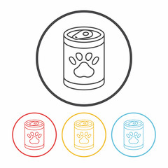 pet dog food line icon