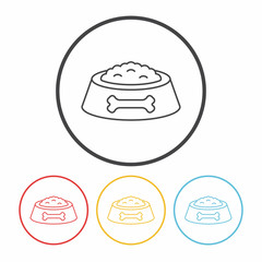 pet dog food line icon