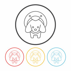 Obraz premium pet dog line icon
