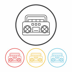 sound record line icon