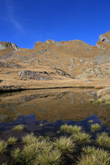 Beautiful alpine lake in the Swiss Alps