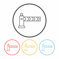 Roadblocks line icon