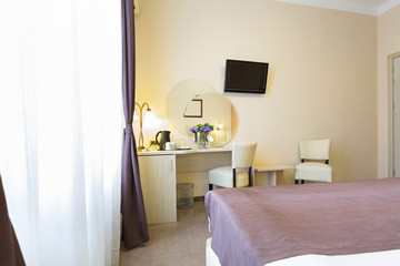 Interior of a hotel bedroom