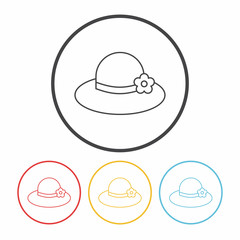 Sun hat line icon