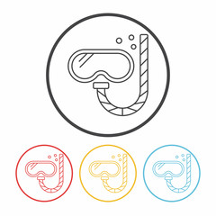 Goggles line icon