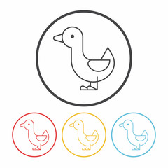duck line icon