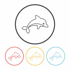 dolphin line icon