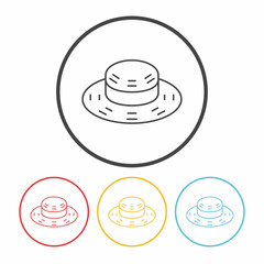 Sun hat line icon