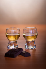two glasses of cognac