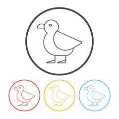 Seagull line icon