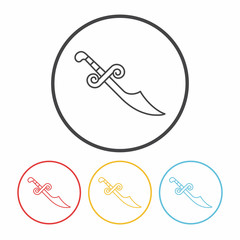 Sword line icon