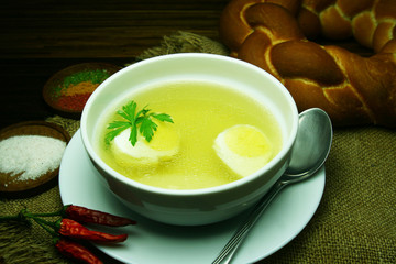 суп, бульон, специи.