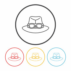 camping hat line icon