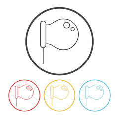 Blowing bubbles line icon