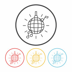 party ball line icon