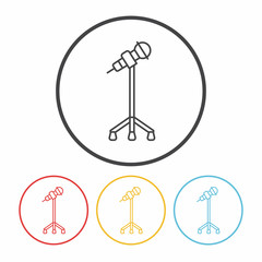 record microphone line icon