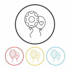 balloon line icon