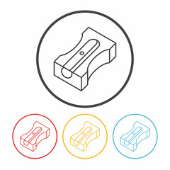 Pencil sharpener line icon