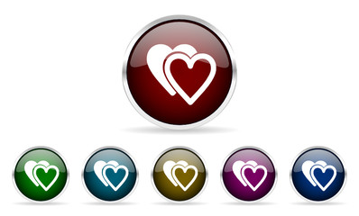 heart vector icon set