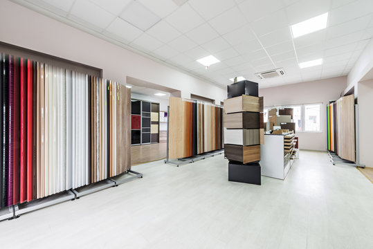 showroom for chipboard panels