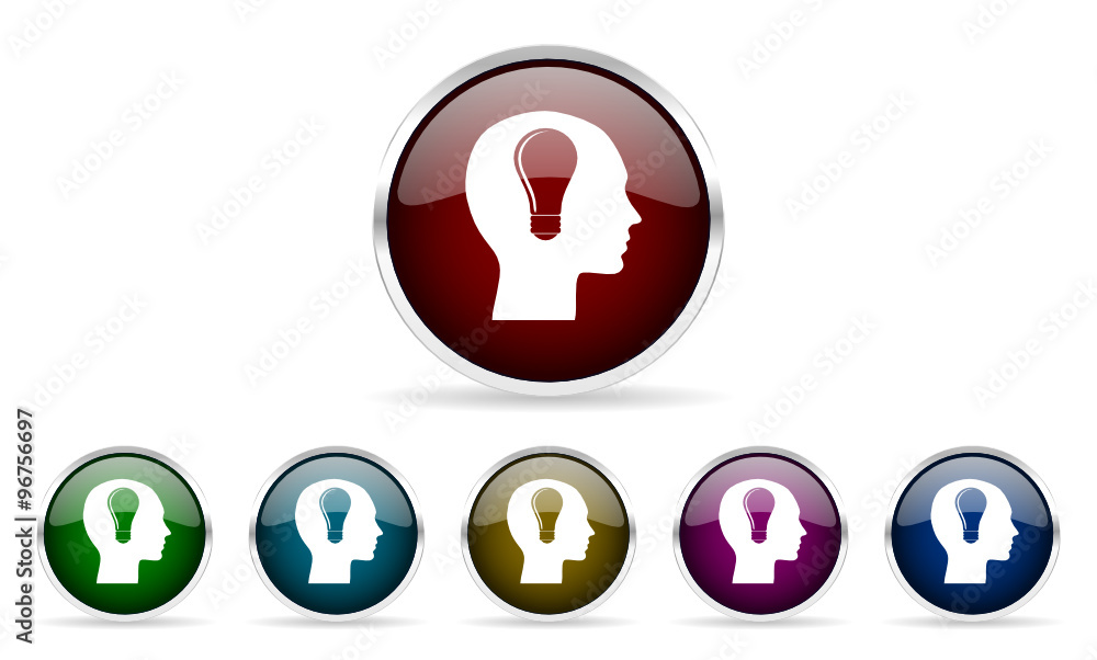 Poster idea vector icon set