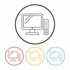 computer game line icon