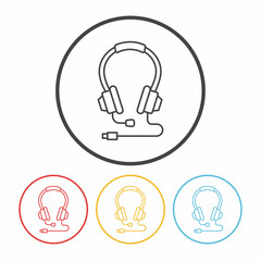 headphone line icon