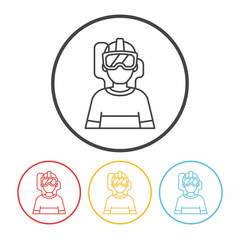 game player line icon