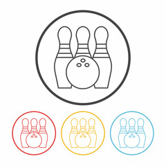 bowling line icon