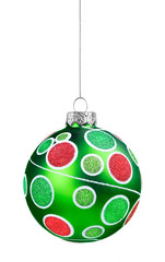 Green polka dot Christmas Ball