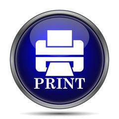 Printer with word PRINT icon