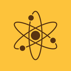 The atom icon. Atom symbol. Flat