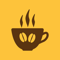 The coffee and cup icon. Coffee And Cup symbol