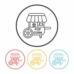 shopping cart line icon