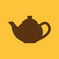 The teapot icon. Tea symbol. Flat
