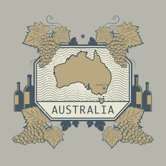 Vintage wine label, vector
