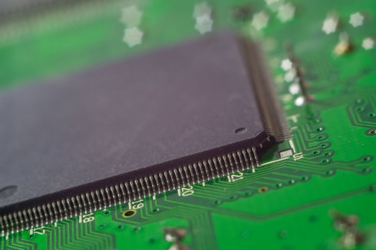 close-up of the chip