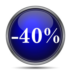 40 percent discount icon