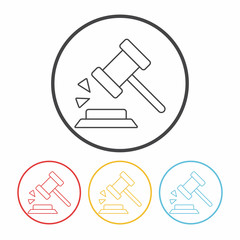 gavel line icon