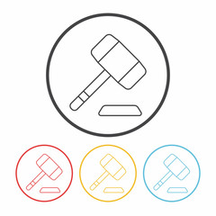 gavel line icon