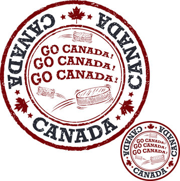Canadian hockey stamp.