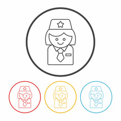 flight attendant line icon