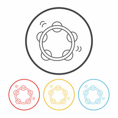 Tambourine line icon