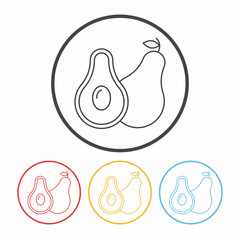 Fototapeta premium vegetables line icon