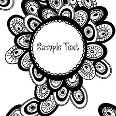 Hand drawn monochrome background.