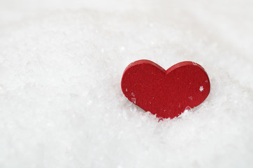 Red Heart in Snow
